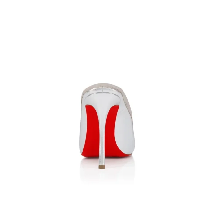 Mule Cassia – Mules de 100 mm – Piel de cordero napa laminada – Plata – Mujer Mule Cassia – Mules de 100 mm – Piel de cordero napa laminada – Plata – Mujer