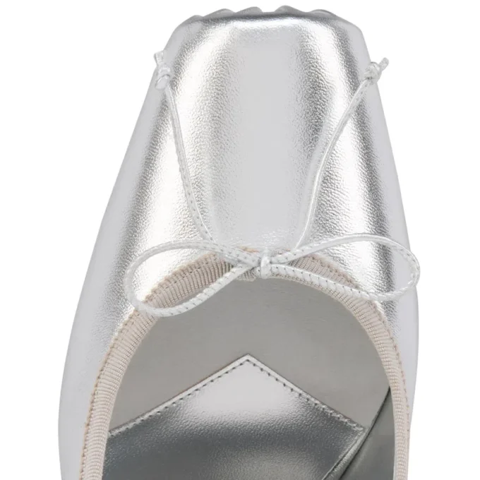 Mule Cassia – Mules de 100 mm – Piel de cordero napa laminada – Plata – Mujer Mule Cassia – Mules de 100 mm – Piel de cordero napa laminada – Plata – Mujer