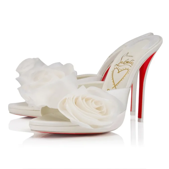 Mule Mere Lachaise – Mules de 120 mm – Satén crepé – Marfil – Mujer Mule Mere Lachaise – Mules de 120 mm – Satén crepé – Marfil – Mujer