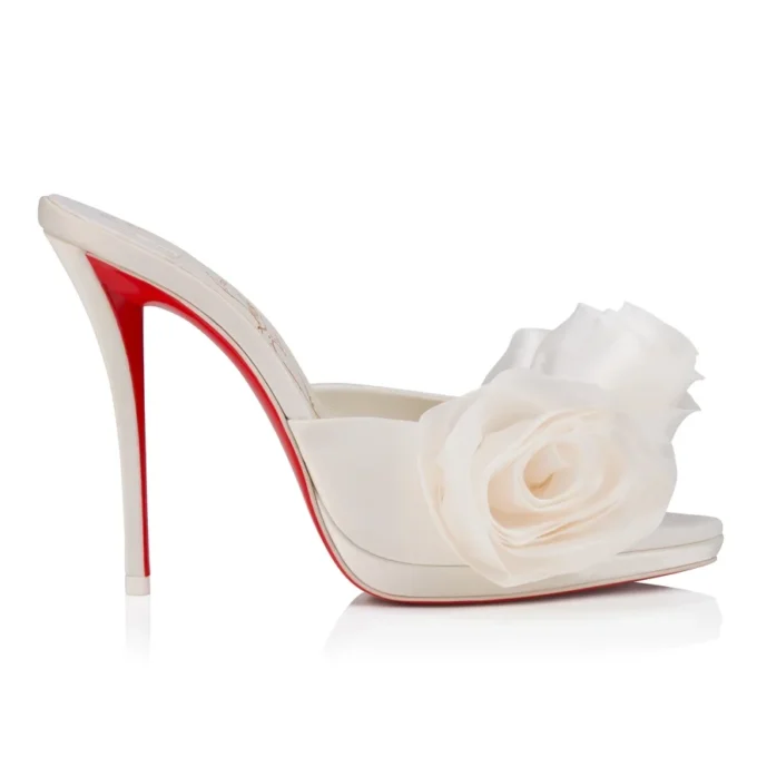Mule Mere Lachaise – Mules de 120 mm – Satén crepé – Marfil – Mujer Mule Mere Lachaise – Mules de 120 mm – Satén crepé – Marfil – Mujer