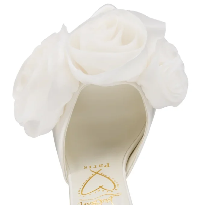 Mule Mere Lachaise – Mules de 120 mm – Satén crepé – Marfil – Mujer Mule Mere Lachaise – Mules de 120 mm – Satén crepé – Marfil – Mujer