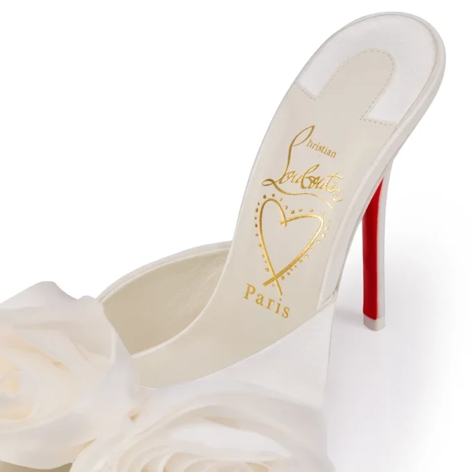 Mule Mere Lachaise – Mules de 120 mm – Satén crepé – Marfil – Mujer Mule Mere Lachaise – Mules de 120 mm – Satén crepé – Marfil – Mujer