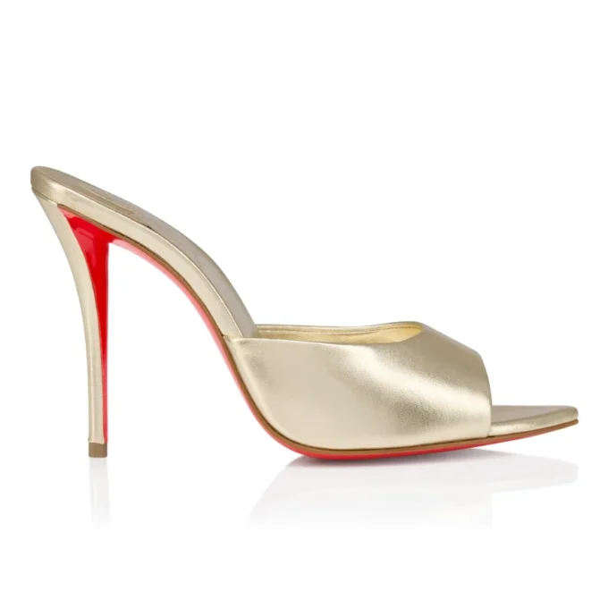 Mule Miss Z – Mules de 100 mm – Piel de cordero napa laminada – Platino – Mujer Mule Miss Z – Mules de 100 mm – Piel de cordero napa laminada – Platino – Mujer