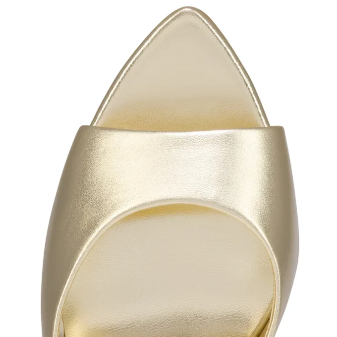Mule Miss Z – Mules de 100 mm – Piel de cordero napa laminada – Platino – Mujer Mule Miss Z – Mules de 100 mm – Piel de cordero napa laminada – Platino – Mujer
