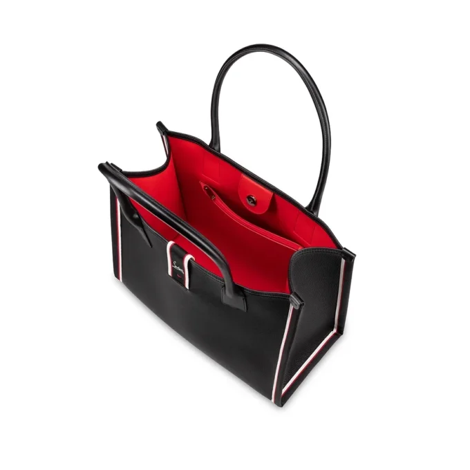 Nastroloubi L – Bolso Tote – Piel de becerro granulada – Negro Nastroloubi L – Bolso Tote – Piel de becerro granulada – Negro