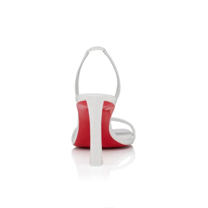 O Condora – Sandalias de tiras de 85 mm – Charol – Bianco – Mujer