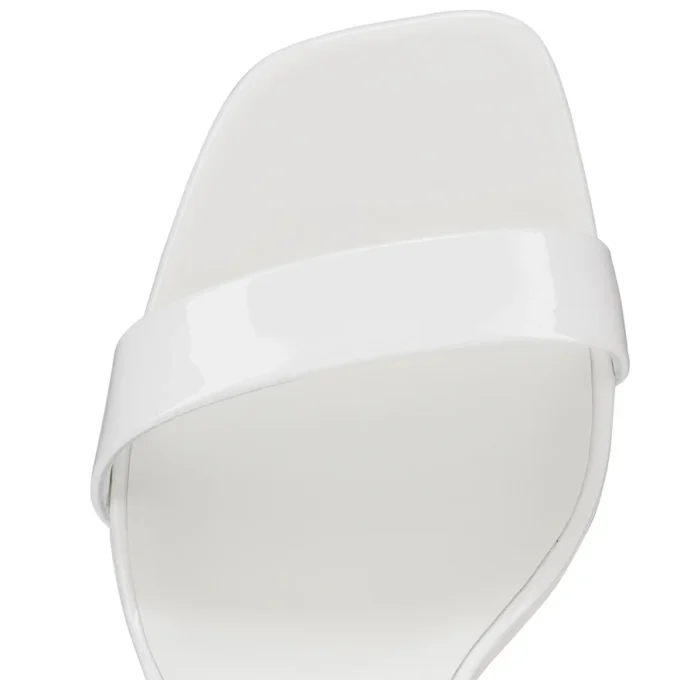 O Condora – Sandalias de tiras de 85 mm – Charol – Bianco – Mujer