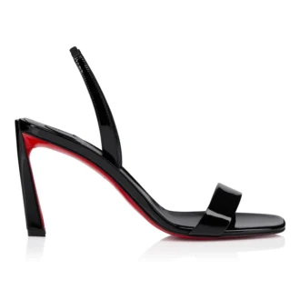 O Condora – Sandalias de tiras de 85 mm – Charol – Negro – Mujer
