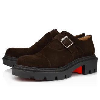 Oxyford College – Monk-Straps – Piel de becerro invertida – Cafa – Hombre