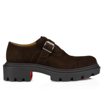 Oxyford College – Monk-Straps – Piel de becerro invertida – Cafa – Hombre