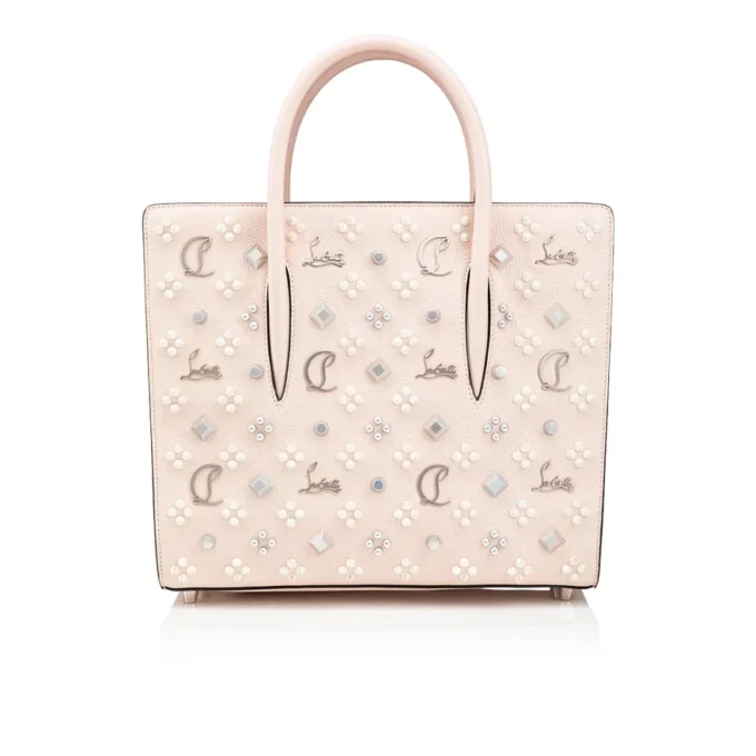 Paloma mediana – Bolso de Asa Superior – Piel de becerro granulada y tachuelas Loubinthesky – Leche Paloma mediana – Bolso de Asa Superior – Piel de becerro granulada y tachuelas Loubinthesky – Leche