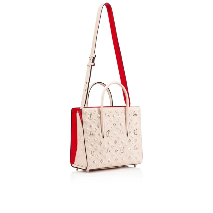 Paloma mediana – Bolso de Asa Superior – Piel de becerro granulada y tachuelas Loubinthesky – Leche Paloma mediana – Bolso de Asa Superior – Piel de becerro granulada y tachuelas Loubinthesky – Leche