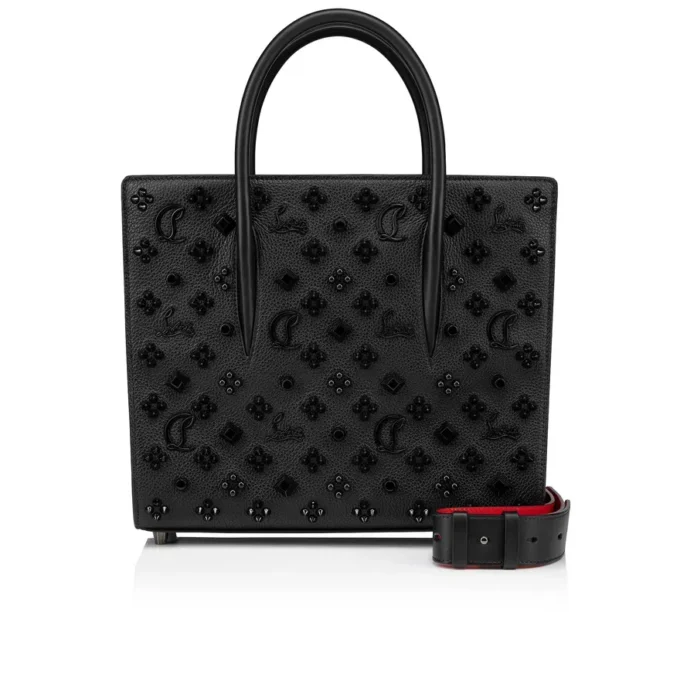 Paloma mediana – Bolso de Asa Superior – Piel de becerro granulada y tachuelas Loubinthesky – Negro Paloma mediana – Bolso de Asa Superior – Piel de becerro granulada y tachuelas Loubinthesky – Negro