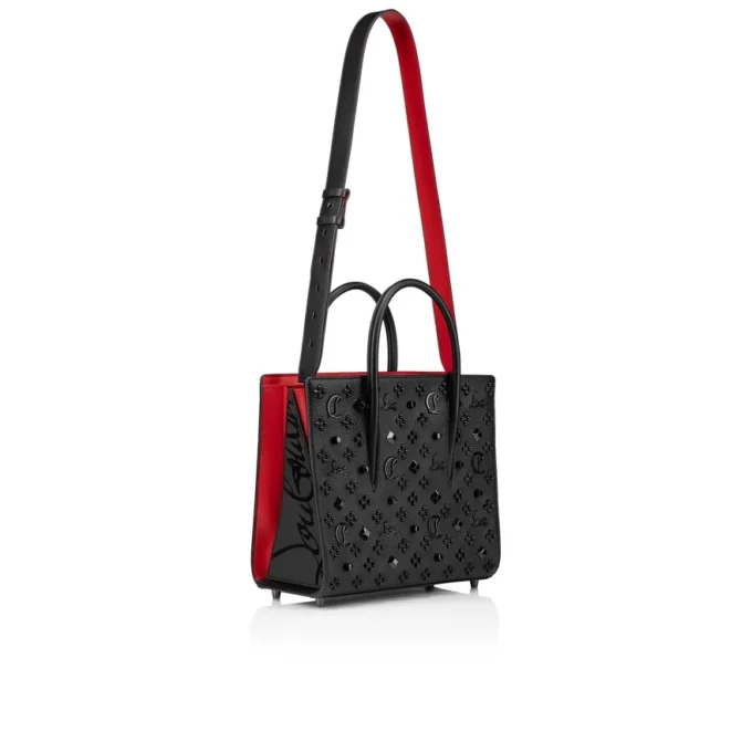 Paloma mediana – Bolso de Asa Superior – Piel de becerro granulada y tachuelas Loubinthesky – Negro Paloma mediana – Bolso de Asa Superior – Piel de becerro granulada y tachuelas Loubinthesky – Negro