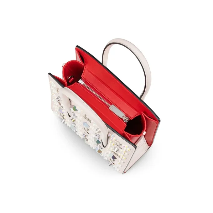 Paloma Mini – Bolsos de Asa Superior – Piel de becerro granulada y tachuelas Loubinthesky – Leche Paloma Mini – Bolsos de Asa Superior – Piel de becerro granulada y tachuelas Loubinthesky – Leche
