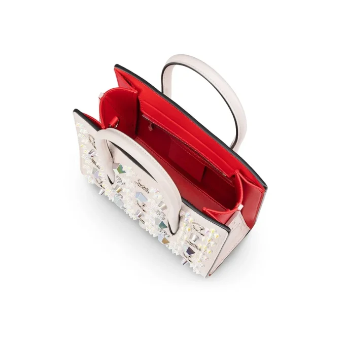 Paloma Mini – Bolsos de Asa Superior – Piel de becerro granulada y tachuelas Loubinthesky – Leche Paloma Mini – Bolsos de Asa Superior – Piel de becerro granulada y tachuelas Loubinthesky – Leche