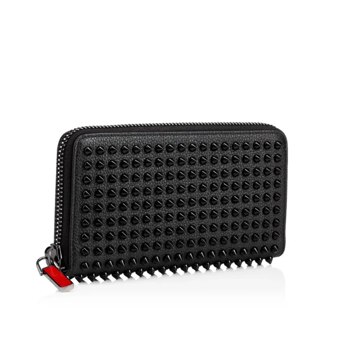 Panettone – Cartera – Piel de becerro granulada y tachuelas – Negro Panettone – Cartera – Piel de becerro granulada y tachuelas – Negro