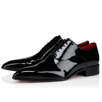 Pelvis – Zapatos Oxford – Piel de becerro charol – Negro – Hombre