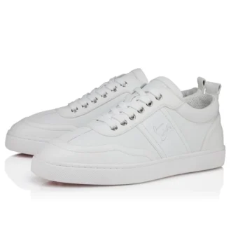 Retero – Zapatillas – Piel de becerro granulada – Blanco – Hombre