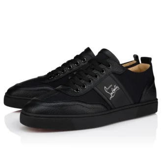 Retero – Zapatillas – Piel de becerro granulada – Negro – Hombre