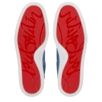 Retero – Zapatillas – Piel de becerro y lona – Ceruleo – Hombre