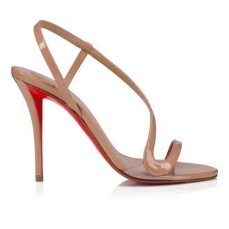 Rosa Z – Sandalias de 100 mm – Piel de becerro charol – Color rosa pálido – Mujer