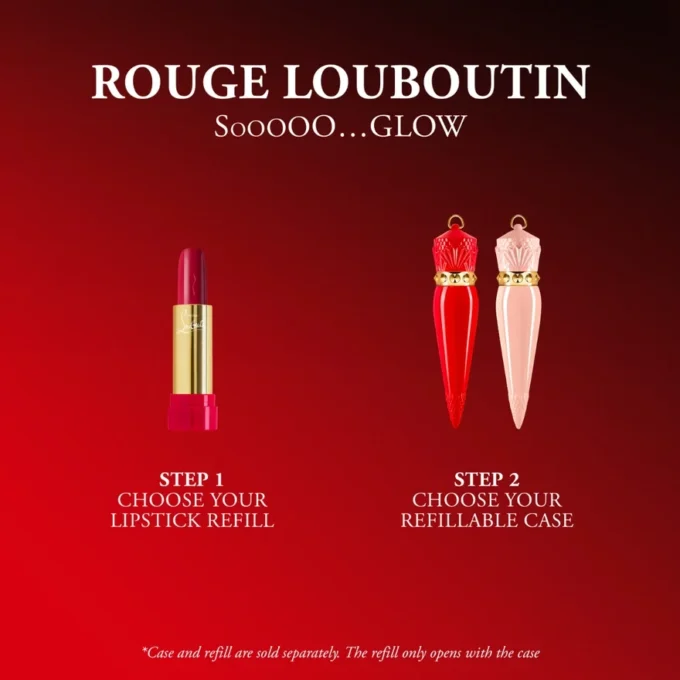 Rouge Louboutin Sooooo™ Glow – Estuche de lápiz labial recargable – Rojo