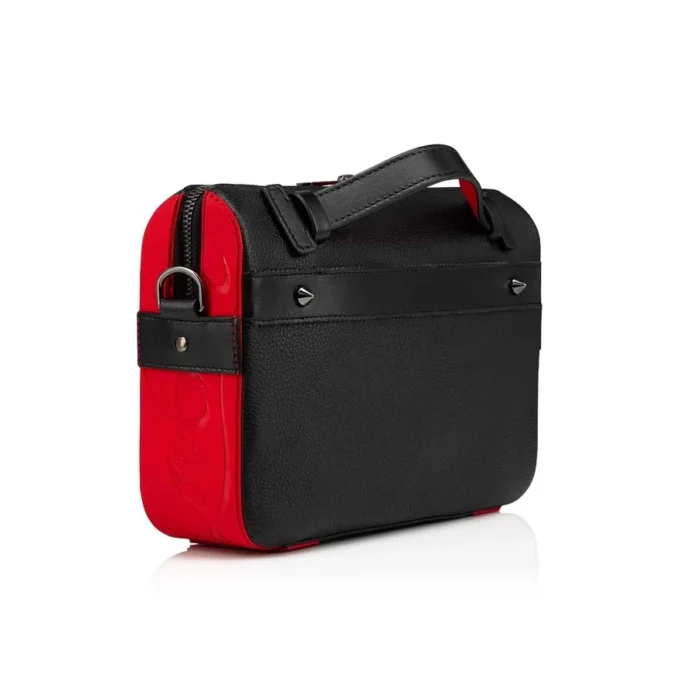 Ruisbuddy – Bolso tipo mensajero – Piel de becerro granulada y goma – Negro