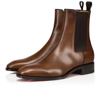 Samson – Botas – Piel de becerro patinada – Havane – Hombre