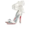 Sandale Du Dasert – Sandalias de 100 mm – Satén crepé – Blanco roto – Mujer Sandale Du Dasert – Sandalias de 100 mm – Satén crepé – Blanco roto – Mujer