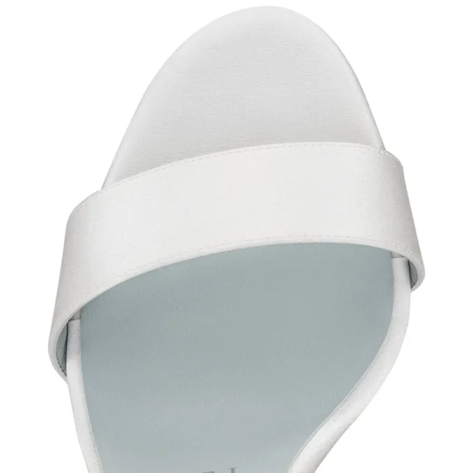 Sandale Du Dasert – Sandalias de 100 mm – Satén crepé – Blanco roto – Mujer Sandale Du Dasert – Sandalias de 100 mm – Satén crepé – Blanco roto – Mujer