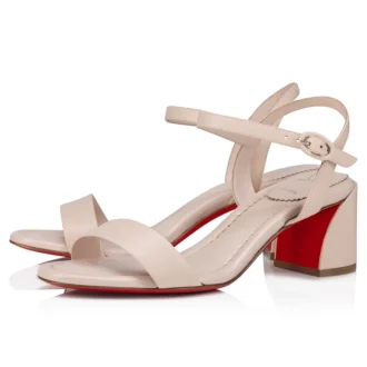 Sandalia Miss Jane – Sandalias de 55 mm – Cuero napa – Leche – Mujer