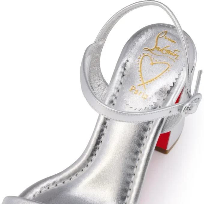 Sandalia Miss Jane – Sandalias de 85 mm – Piel de becerro laminada – Plata – Mujer Sandalia Miss Jane – Sandalias de 85 mm – Piel de becerro laminada – Plata – Mujer