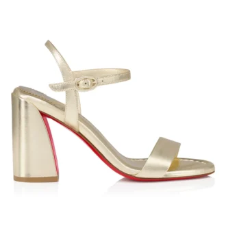 Sandalia Miss Jane – Sandalias de 85 mm – Piel de becerro laminada – Platino – Mujer Sandalia Miss Jane – Sandalias de 85 mm – Piel de becerro laminada – Platino – Mujer