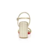Sandalia Miss Jane – Sandalias de 85 mm – Piel de becerro laminada – Platino – Mujer