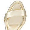 Sandalia Miss Jane – Sandalias de 85 mm – Piel de becerro laminada – Platino – Mujer