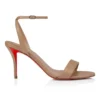 Sandalia Miss Z – Sandalias de tiras de 80 mm – Piel de cordero napa – Color rosa pálido – Mujer