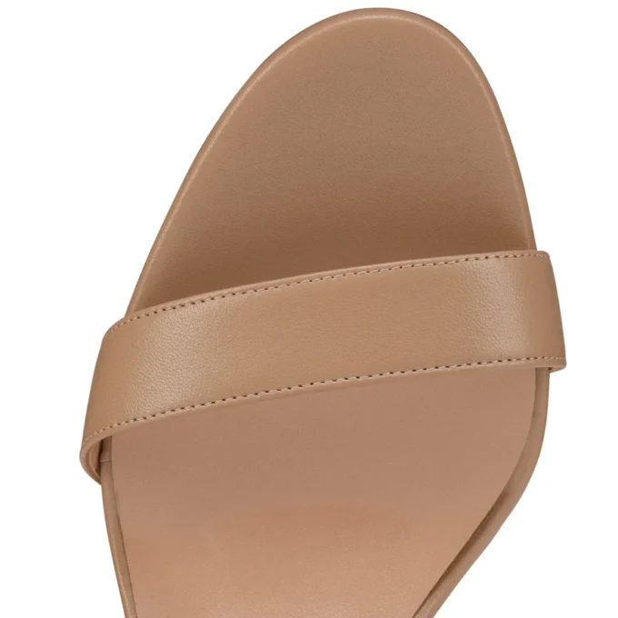 Sandalia Miss Z – Sandalias de tiras de 80 mm – Piel de cordero napa – Color rosa pálido – Mujer