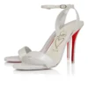 Sandalias Miss Z – Sandalias de tiras de 100 mm – Piel napa nacarada – Bianco – Mujer