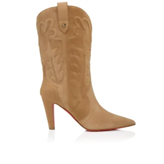 Santiabooty – Botas bajas de 85 mm – Veau Velours – Lionne – Mujer