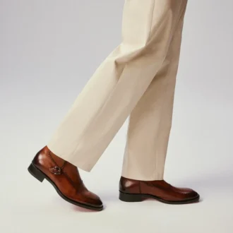 Sartosea – Botas – Piel de becerro patinada – Havane – Hombre