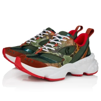 So Flo Python Dagrada – Zapatillas de running – Cuero de pitón degradado y ante de becerro – Palio Haiiro – Hombre