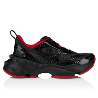 So Flo – Zapatillas de running – Piel de becerro laminada – Negro – Hombre