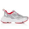 So Flo – Zapatillas de running – Piel de becerro laminada – Plata – Hombre