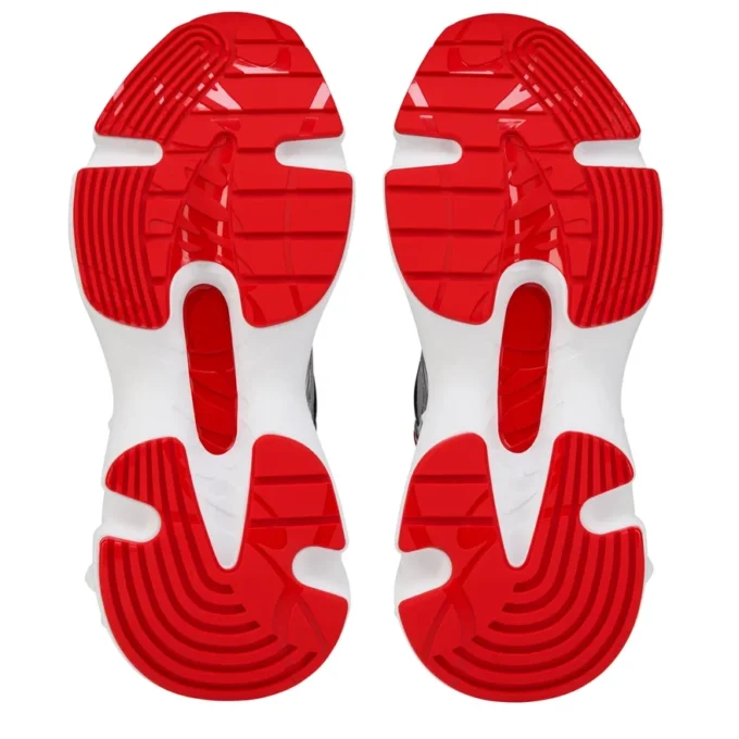 So Flo – Zapatillas de running – Piel de becerro laminada – Plata – Hombre