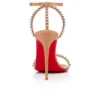 So Me – Sandalias de tiras de 100 mm – Cuero de cabrito y tachuelas – Blush – Mujer