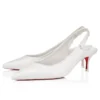 Sporty Kate Sling – Zapatos de tacón con talón abierto de 55 mm – Piel de cordero napa – Bianco – Mujer Sporty Kate Sling – Zapatos de tacón con talón abierto de 55 mm – Piel de cordero napa – Bianco – Mujer