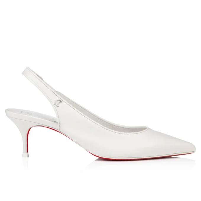Sporty Kate Sling – Zapatos de tacón con talón abierto de 55 mm – Piel de cordero napa – Bianco – Mujer Sporty Kate Sling – Zapatos de tacón con talón abierto de 55 mm – Piel de cordero napa – Bianco – Mujer