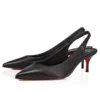 Sporty Kate Sling – Zapatos de tacón con talón abierto de 55 mm – Piel de cordero napa – Negro – Mujer