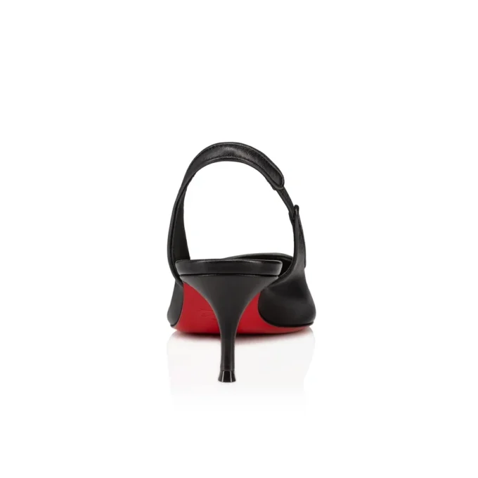 Sporty Kate Sling – Zapatos de tacón con talón abierto de 55 mm – Piel de cordero napa – Negro – Mujer